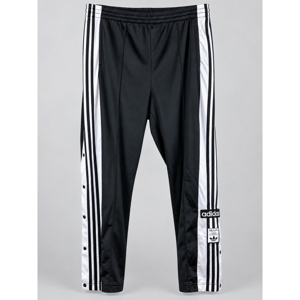 Adidas Adibreak Track Pants Mens 2X Breakaway Black White Snap Button Retro
